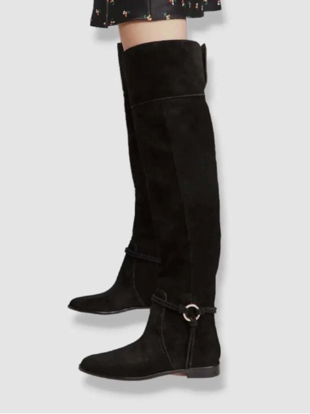 $950 NWOT Ulla Johnson Alps Black Over-the-Knee Suede Riding Tall Boots Size 9.5